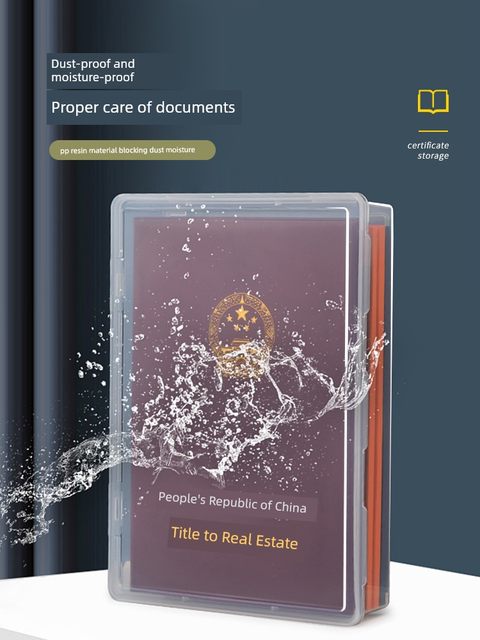 Certificate storage bag Family certificate Document box Storage box Household bag Card bag Birth certificate Certificate Important Medicine