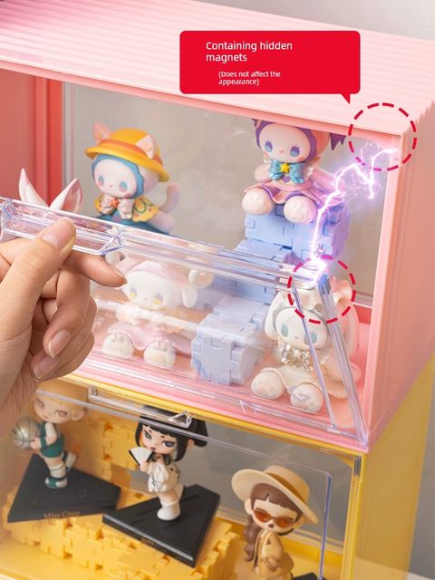 GOTO泡泡玛特集装箱盲盒收纳展示架手办展示盒玩具公仔模型展示柜