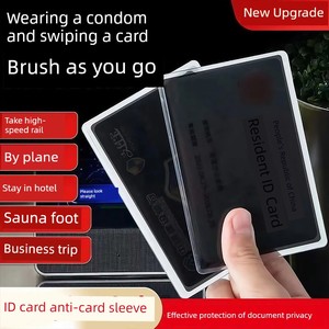 Certificate Anti-peep Card Case Double-sided ID Card Sticker Anti-leak Bank Card Campus Card Protection Case Privacy Cer