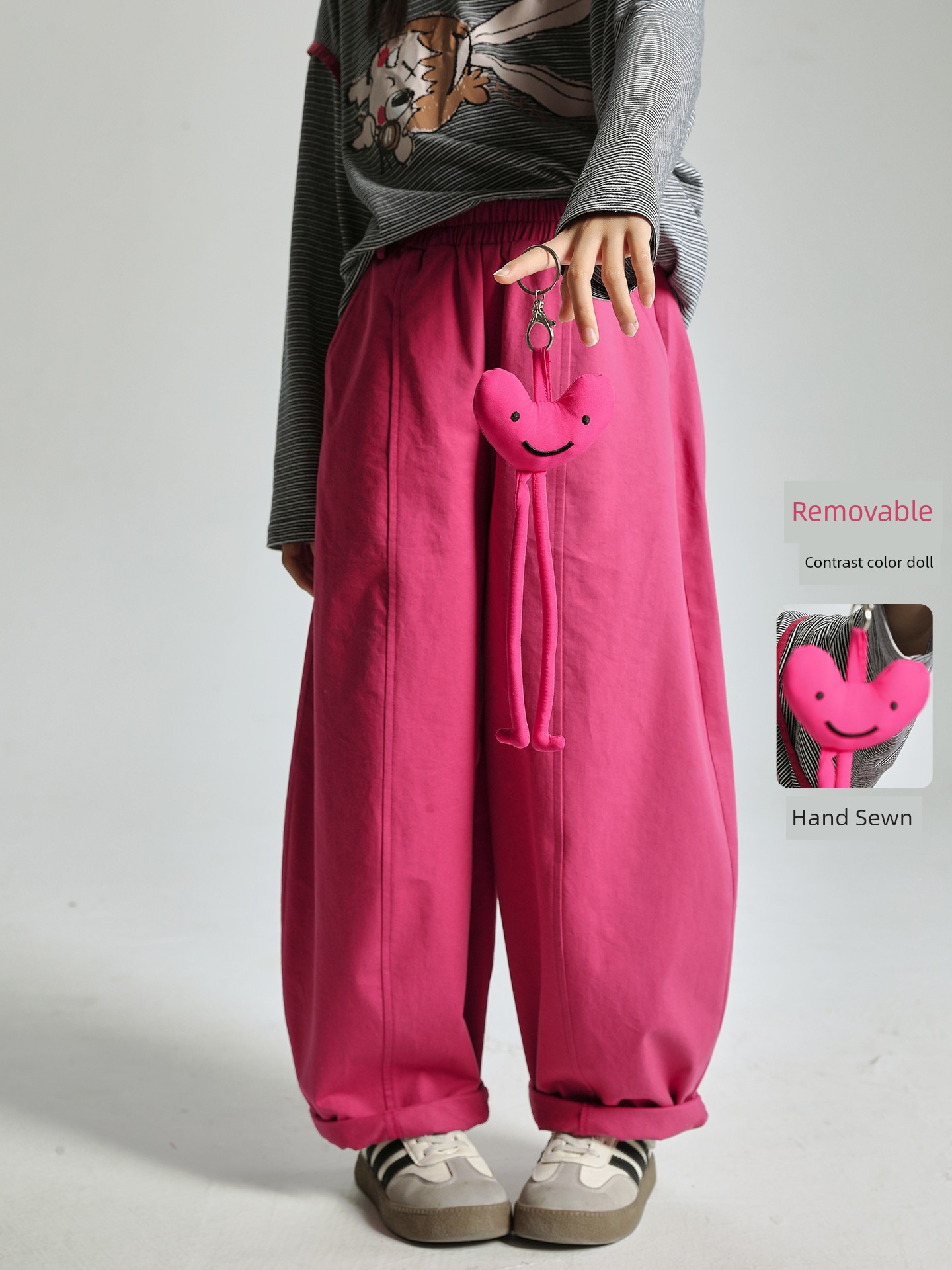 Rain Star Rain Yan Girls' Casual Pants Autumn 2026 New Style for Older Children Trendy Cool Long Pants Wide-Leg Pants — 4