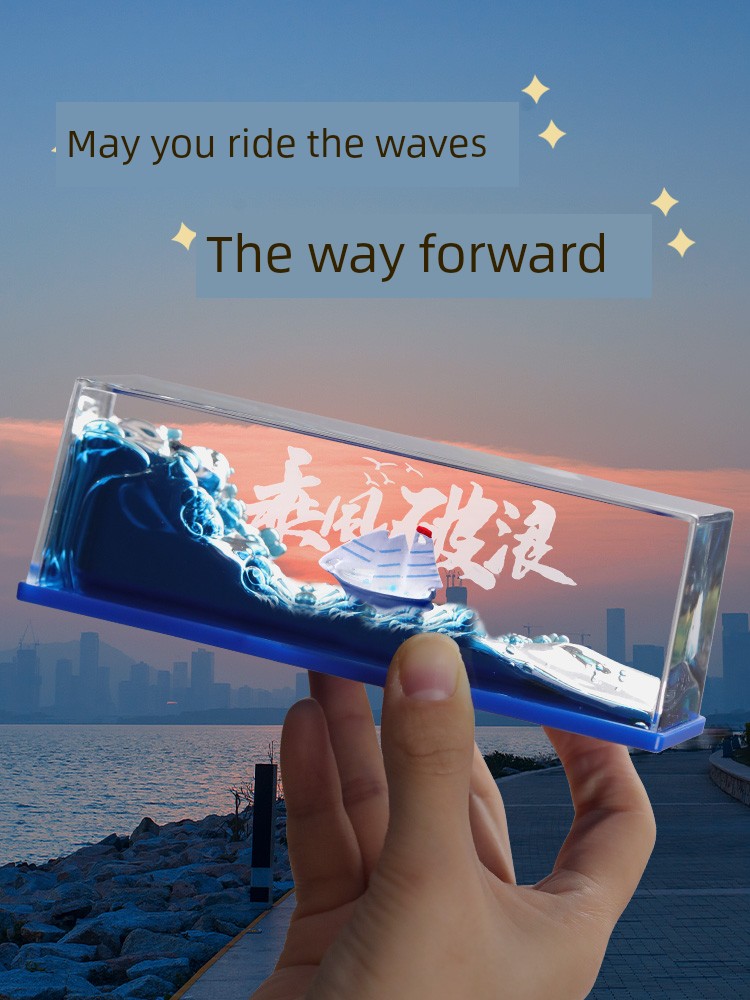 Birthday Gift Ride the Wind and Waves Friendship Boat Never Turn over Drift Bottle Sailboat Decoration Boys Girlfriend Graduation Season