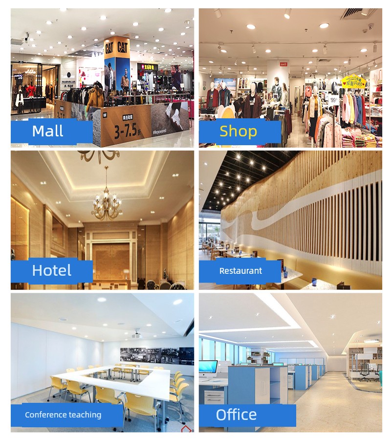 LED Commercial Embedded Variable Light with Three Colors Downlight