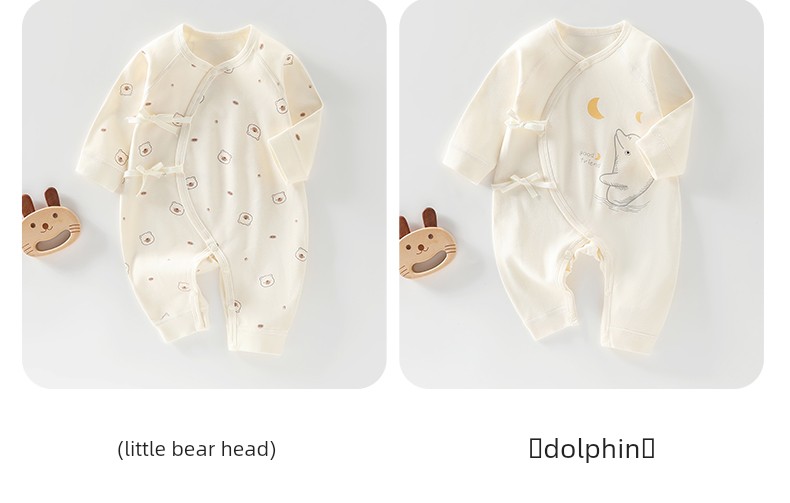 Jq Jingqi Baby Romper Autumn Pure Cotton Newborn Clothes Butterfly Jumpsuit Home Monk-Style Outfit — 21