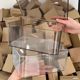 Tea set storage box with lid dustproof transparent tea table table top tea tea cup sorting storage Kung Fu teapot storage rack