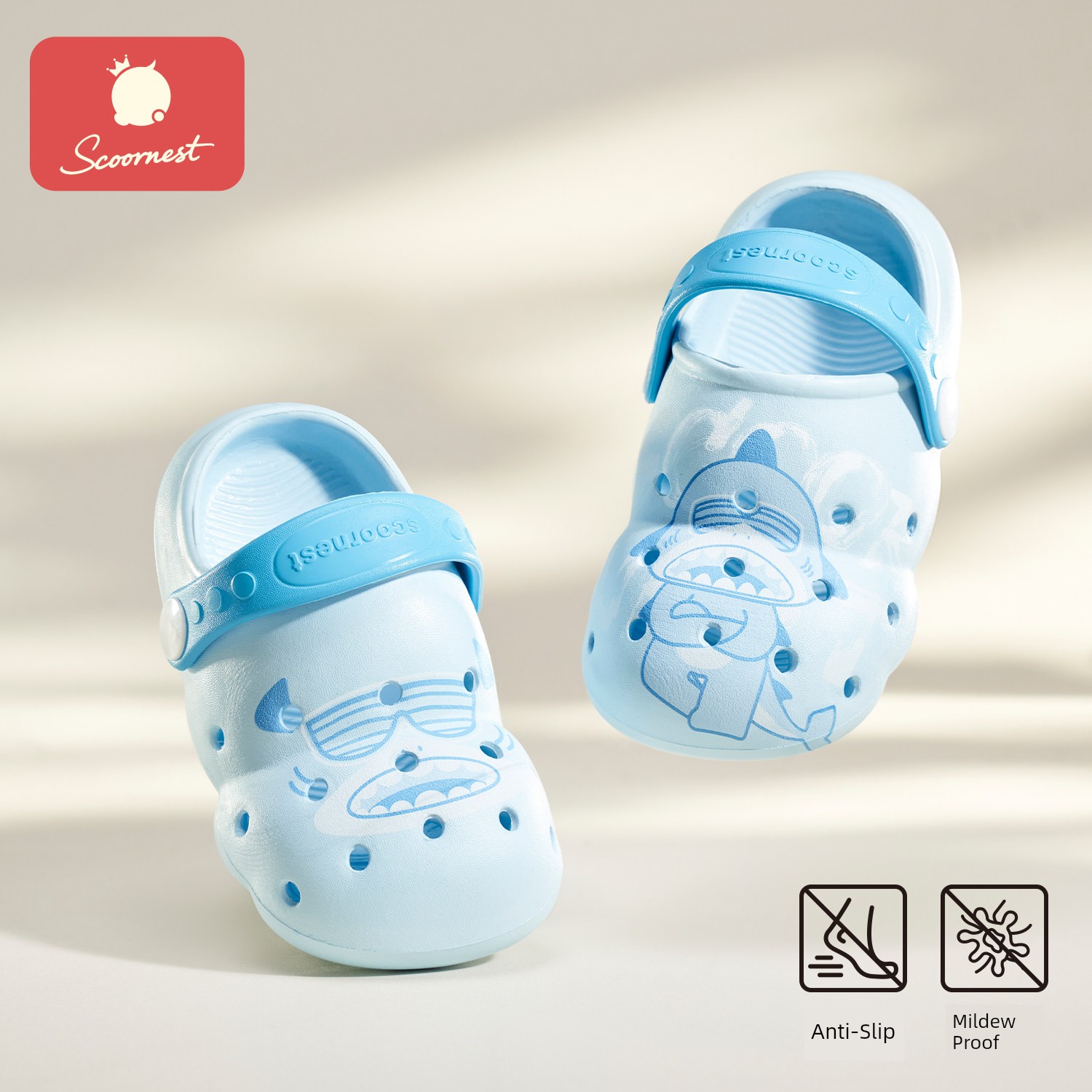 Kechao Children's Clogs Baby Slippers for Boys and Girls Summer Sandals Closed-Toe Toddler Kids Bath Non-Slip Soft Sole — 3