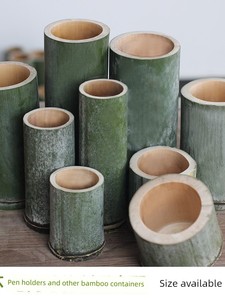 Fresh Bamboo with Natural Bamboo Nodes, Bamboo Tubes, Bamboo Chopstick Holders, Handmade Bamboo Products, Bamboo Bowls,