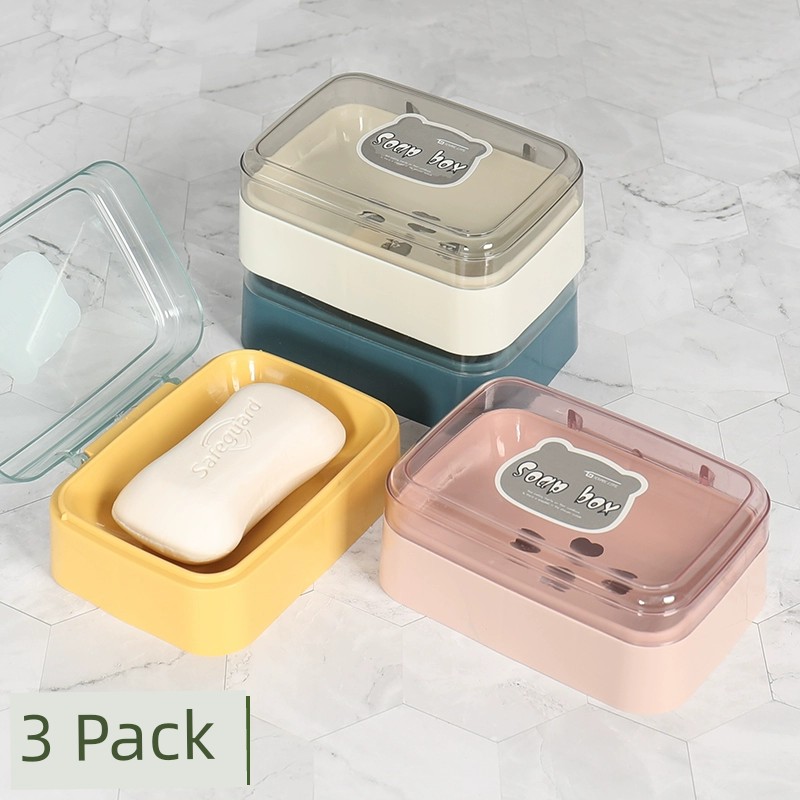 Creative Portable Student Bathroom Flip Soap Dish
