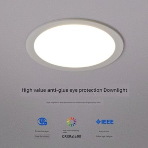 Commercial LED Downlight Embedded 4-Inch 12W round Hole 15 Parka Aluminum Ultra-Thin Panel 18W Ceiling Hole Lamp
