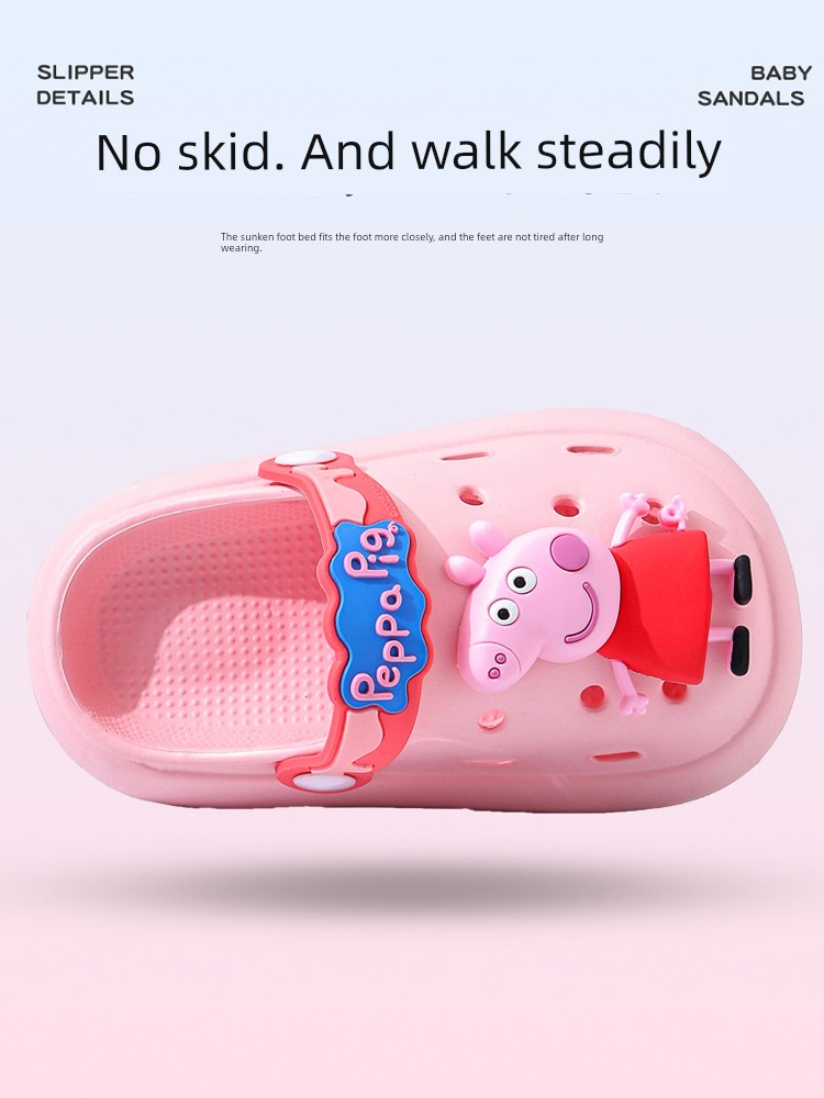 Peppa Pig Official Cartoon Slippers for Children Summer 2026 Home Bath Non-Slip Baby Outdoor Soft Sole Clogs — 4