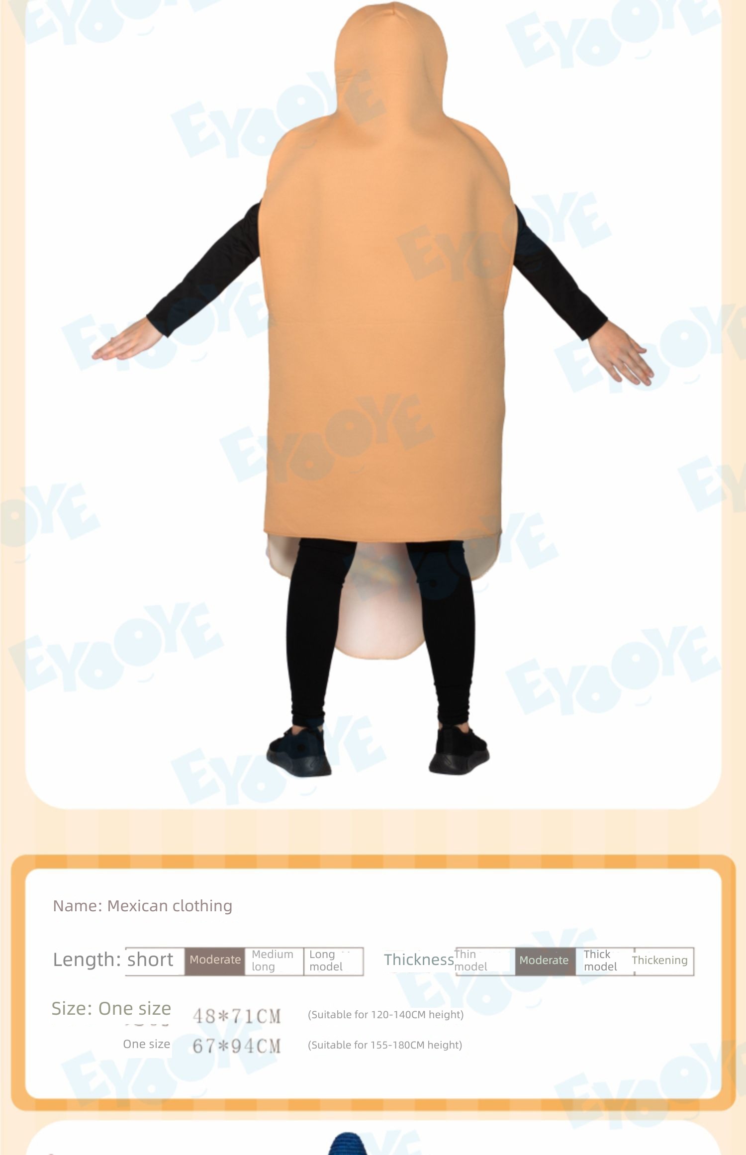 Halloween Opening season party Funny cosplay food Mexico French fries Sushi popcorn Performance Costume