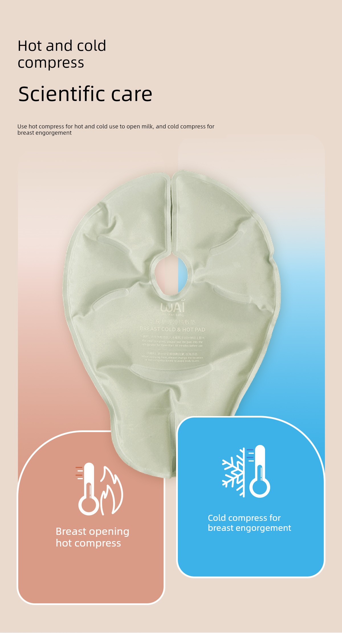 Wow, Breast Hot and Cold Compress Pads, a Magic Tool for Breastfeeding, Ice Packs for Breast Swelling during Lactation, Breast Duct Unblocker, 2 Pieces — 6