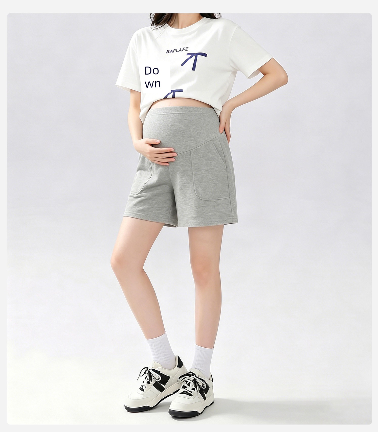 Jq Jingqi Maternity Shorts for Summer 2026 New Thin Style Five-Point Pants, Non-Tightening on the Belly during Pregnancy, Maternity Wear — 13