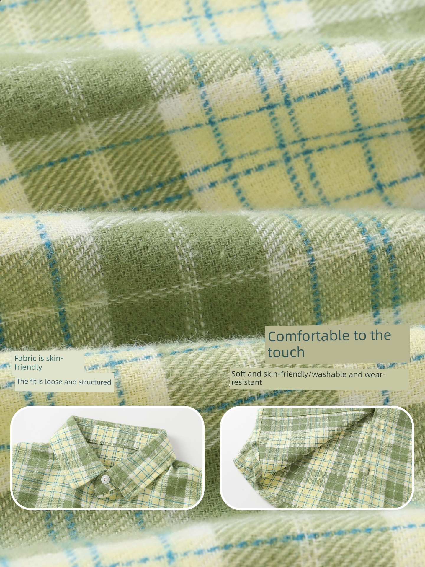 Kaka Panda Boys' Plaid Long-Sleeve Shirt Spring and Autumn Thin Jacket Children's Girls' Cotton Shirt Top — 3