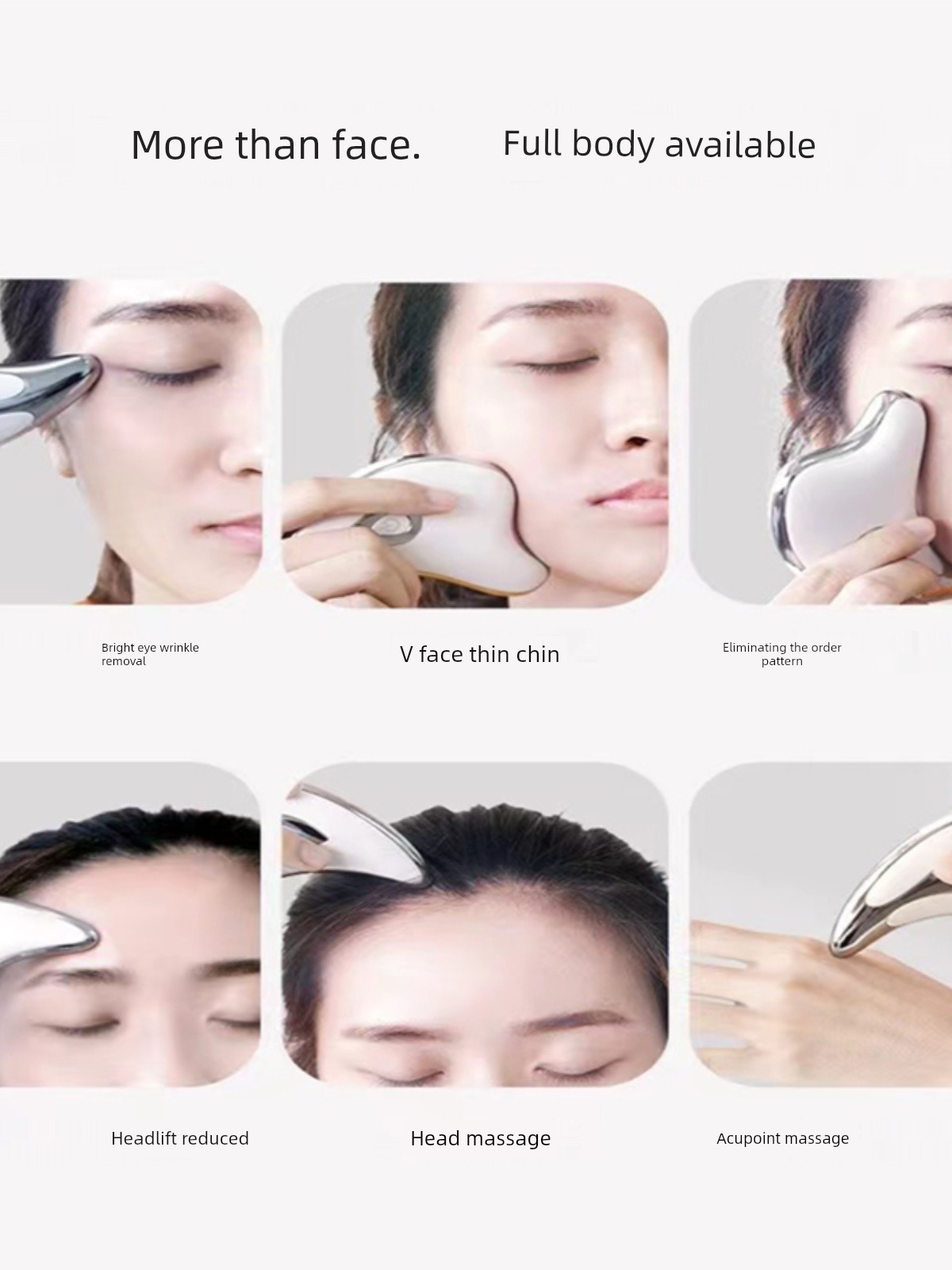 日本爆款刮痧板臉部導入按摩儀去除法令紋提拉緊緻美容儀V臉神器 金色Product Thumbnail
