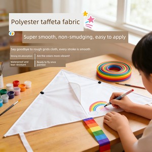Children's Kites 2026 New Model Kids and Adults Painting Graffiti Hand-Painted Coloring DIY Kite Making Materials