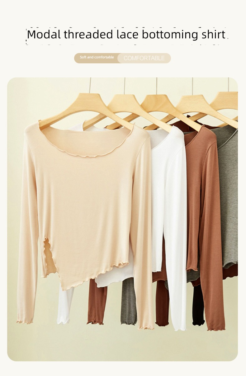 modal  easy Long sleeve Fork jacket Undershirt