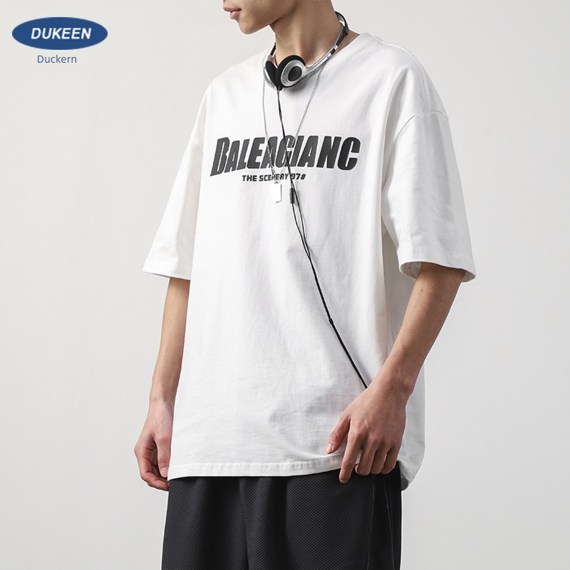 Pounds Offset printing man breathable pure cotton Short sleeve T-shirt