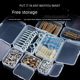 Transparent plastic storage box with lid parts electronic components screw mobile phone repair storage mini small box square