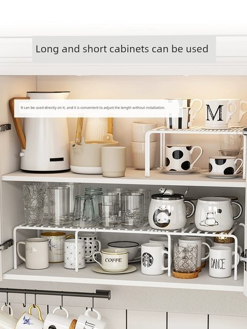 Kitchen hanging cup holder household desktop cup cabinet cup holder storage kitchen living room glass water cup tea cup storage rack