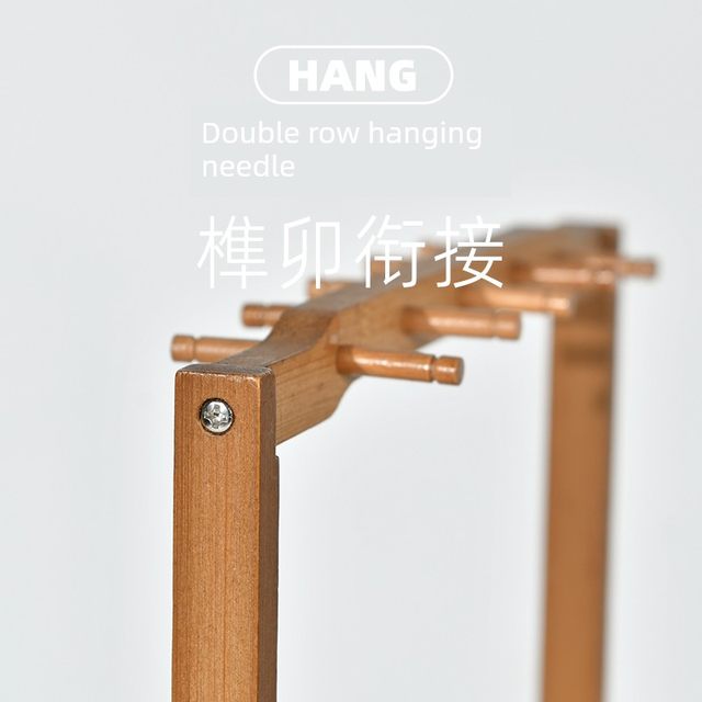 赵北楠木笔挂毛笔收纳书法挂架现代毛笔架入门笔搁多功能展示架毛笔架摆件复古文房四宝新中式复古创意置物架