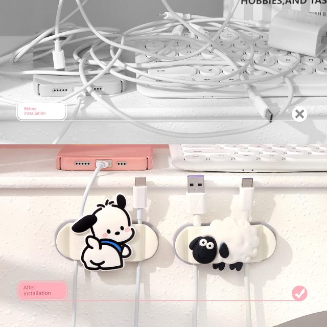 固定器 数据线收纳桌面理线/充电头/卡扣/集/走线神器/收线/挂钩