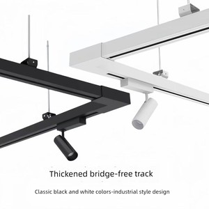 Commercial Ceiling-Free Thickened Integrated Bridge Rail Track Light Fixture for Supermarket Furniture and Clothing Stor