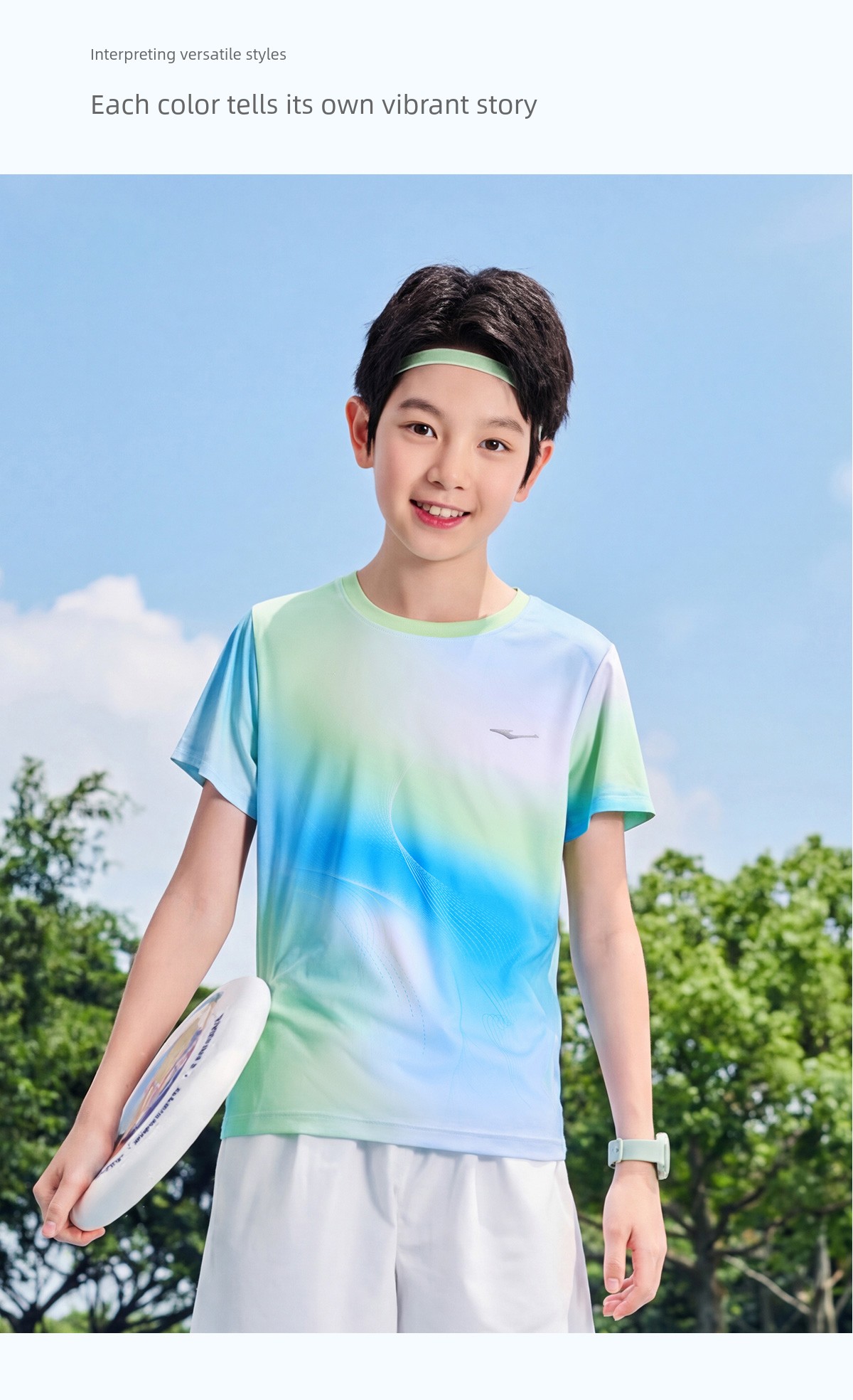 Hongxing Erke Kidsren's Clothing Kidsren's Short-Sleeved T-Shirt Boys' Sports Quick-Drying Clothing Summer New Youth Girls' Tops — 15