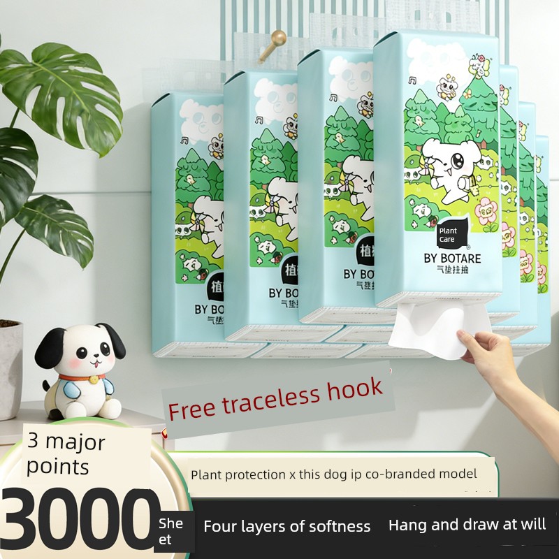 Plant-Based Large Pack Hanging Tissue Paper for Home and Dormitory, Economical Box for Bedroom, Toilet Paper, Bathroom Hand Towels — 2
