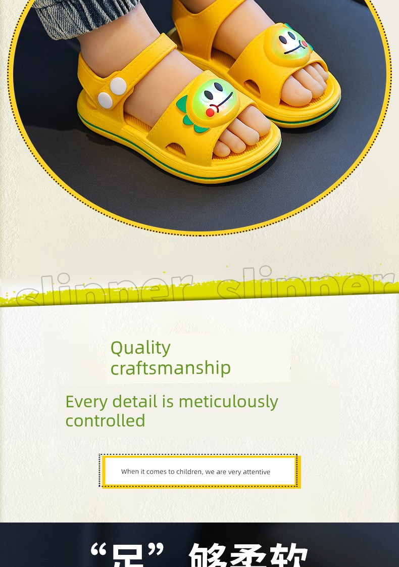 Children's Sandals Summer New Style Cartoon Lightweight Cute Non-Slip Soft-Soled Indoor Baby Beach Sandals for Boys and Girls — 2