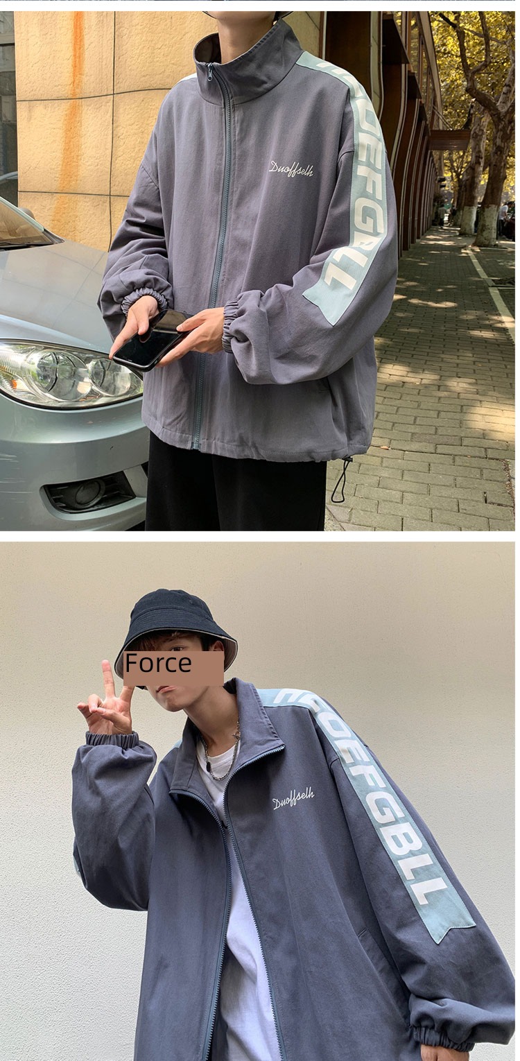 man trend leisure time pizex Hot money spring and autumn loose coat