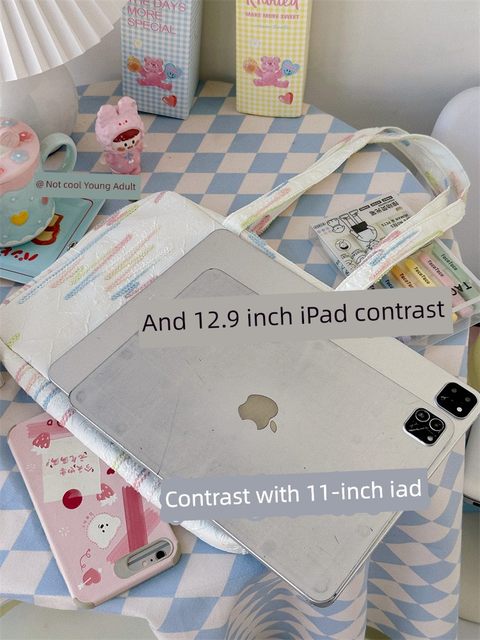 Rainbow 11-inch 12.9-inch iPad Pro one-shoulder flat-panel bag 14-inch laptop protective case computer storage