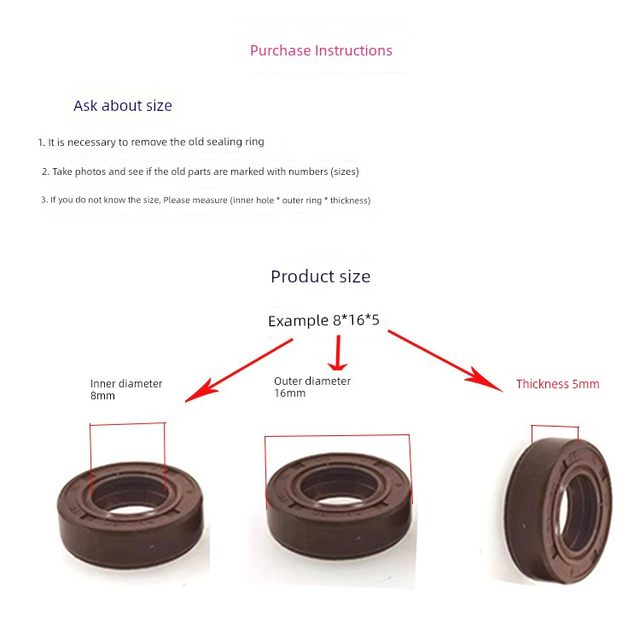 Wall breaker, soy milk machine, cooking machine sealing ring water seal, oil seal, high temperature resistance bearing 608Z fluorine glue small oil seal
