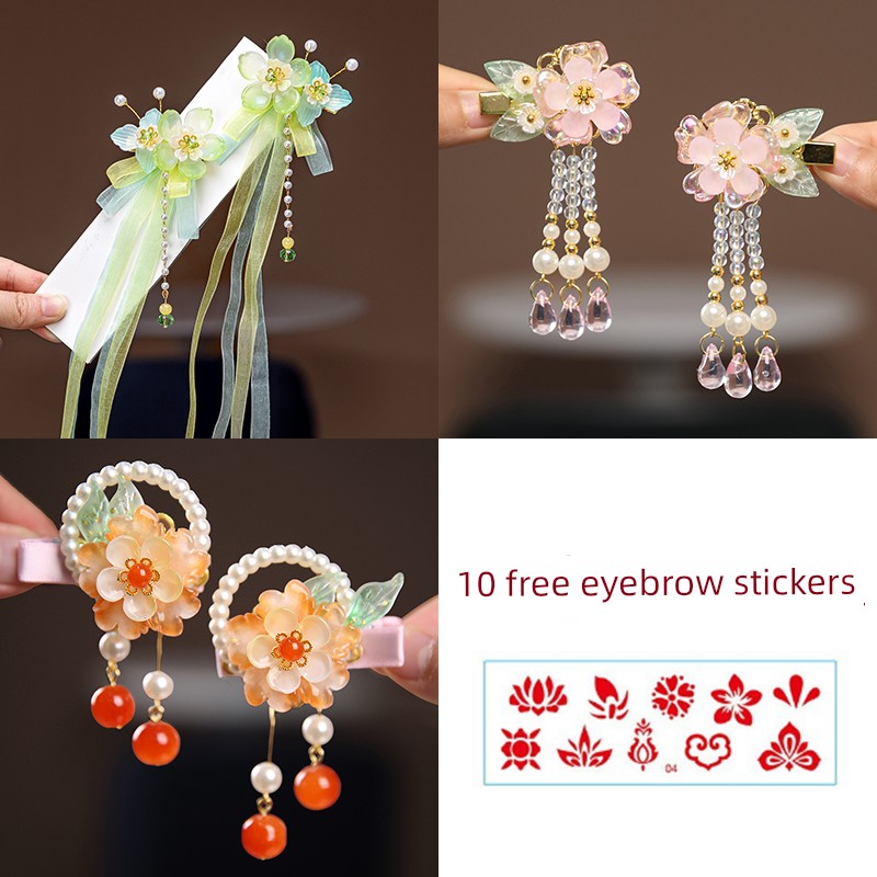 Mid-Autumn Festival Hanfu Hair Accessories for Babies, Chinese Style Super Fairy Butterfly Hair Clips for Little Girls, Ancient Style Super Fairy Hair — 6