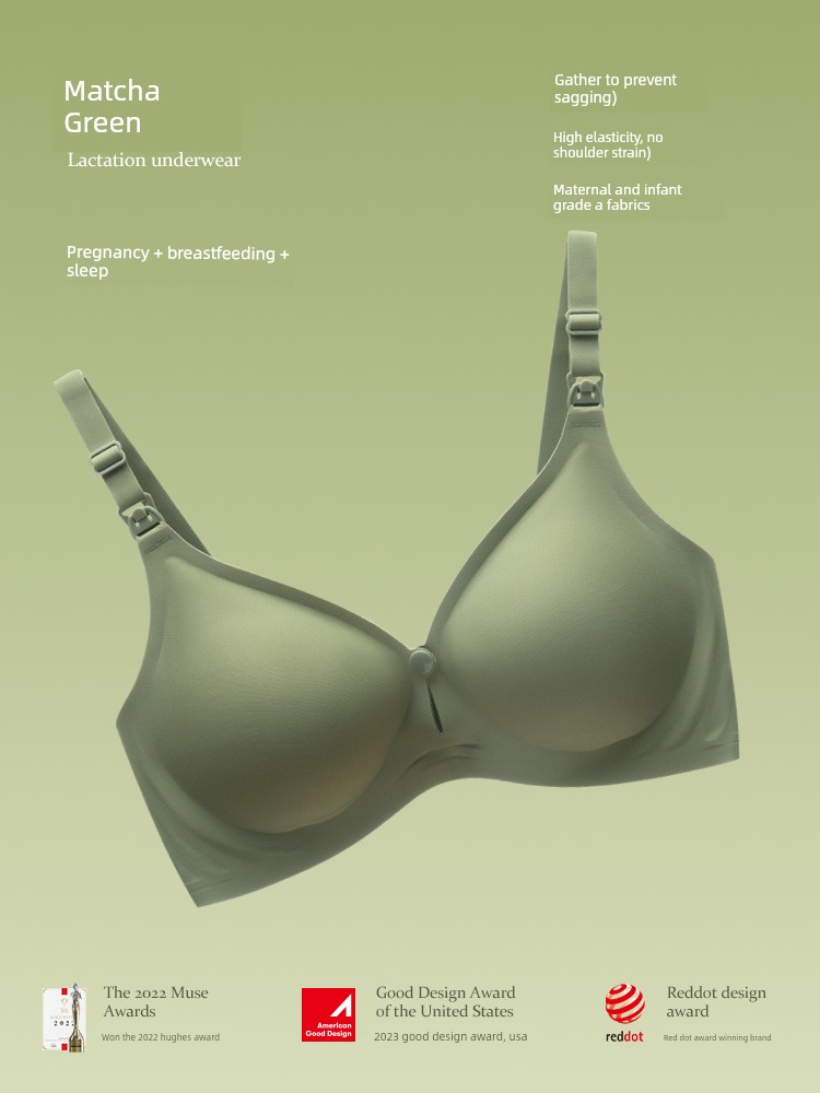 Wu Yuan Nursing Bra Anti-SAG Push up Postpartum Summer Thin Nursing Special Nursing Intimates Pregnant Women Big Chest Special — 3