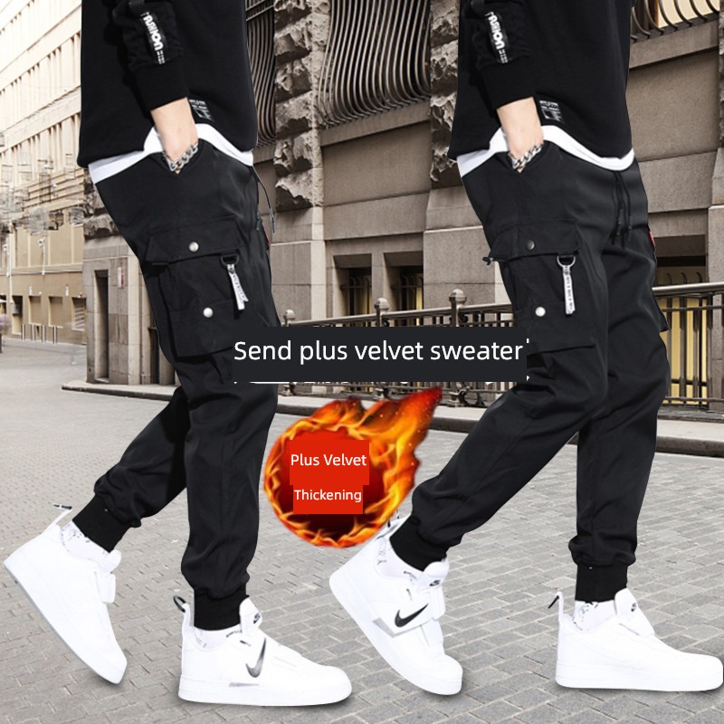 Self-cultivation motion Harlan Korean version Winter money Plush Overalls