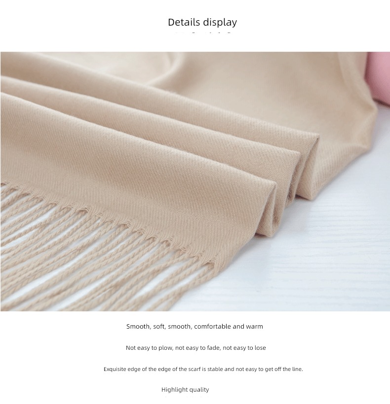 female Autumn and winter Stylish and versatile thickening tassels scarf