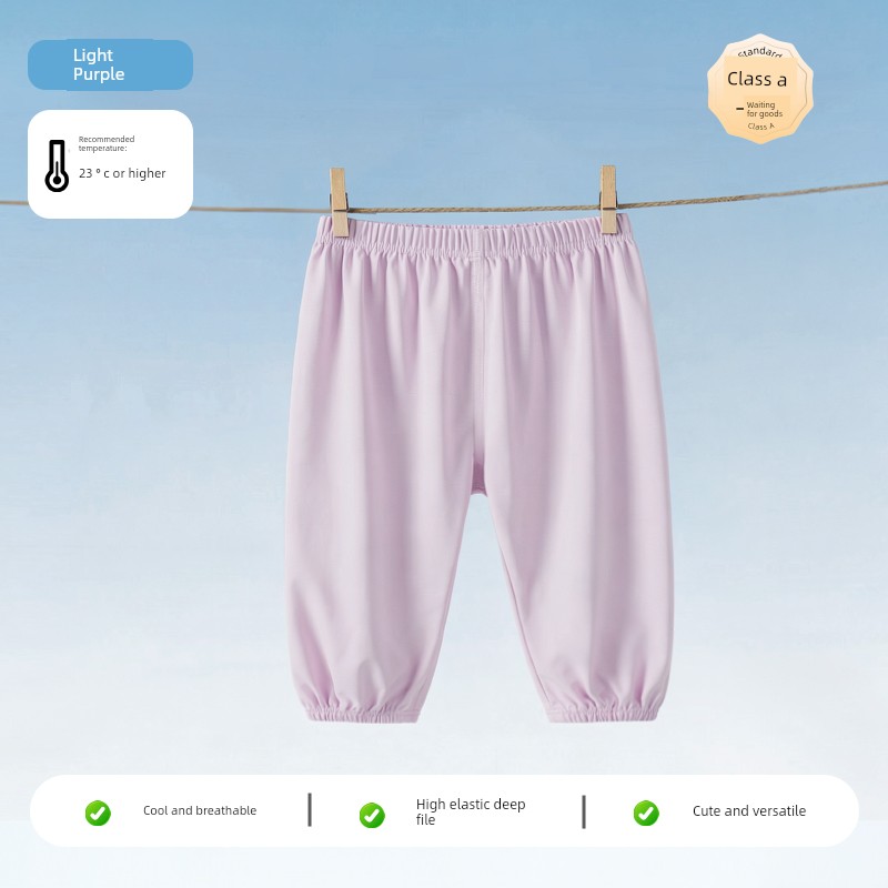 Miaotong Island Children's Pants, Infant and Toddler Big Bottom Pants, Summer Thin Breathable Baby Big Bottom Pants, Casual Pants for Outdoor Wear — 4