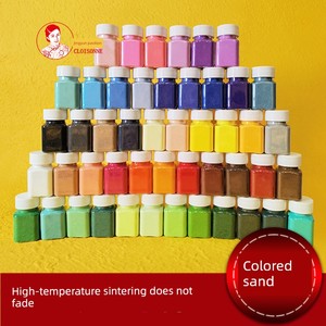 120 Mesh 78 Color Sand for Cloisonné Enamel Painting DIY Handmade Materials, Sintered at High Temperature and Does Not