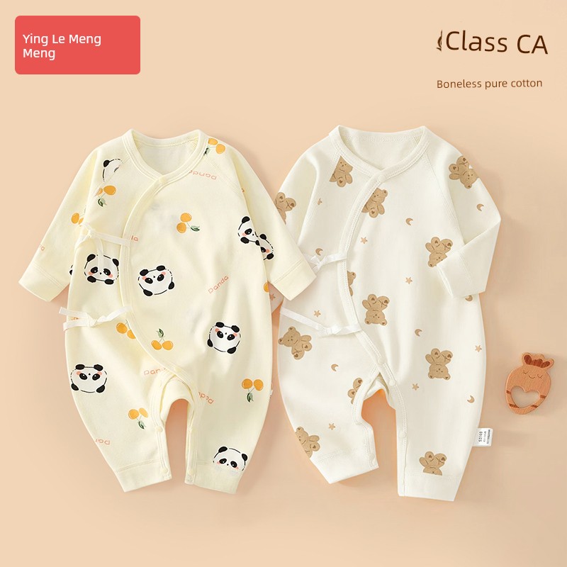 Newborn Baby Early Autumn Clothing 0 to 3 Months Old Baby Size 52, 59, 66, Class a Pure Cotton One-Piece Clothing — 1
