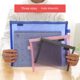 Yanle wire mesh breathable file bag transparent a4 file bag student subject classification grid bag storage bag examination bag transparent zipper bag large capacity information bag A5A6 art bag tutor bag