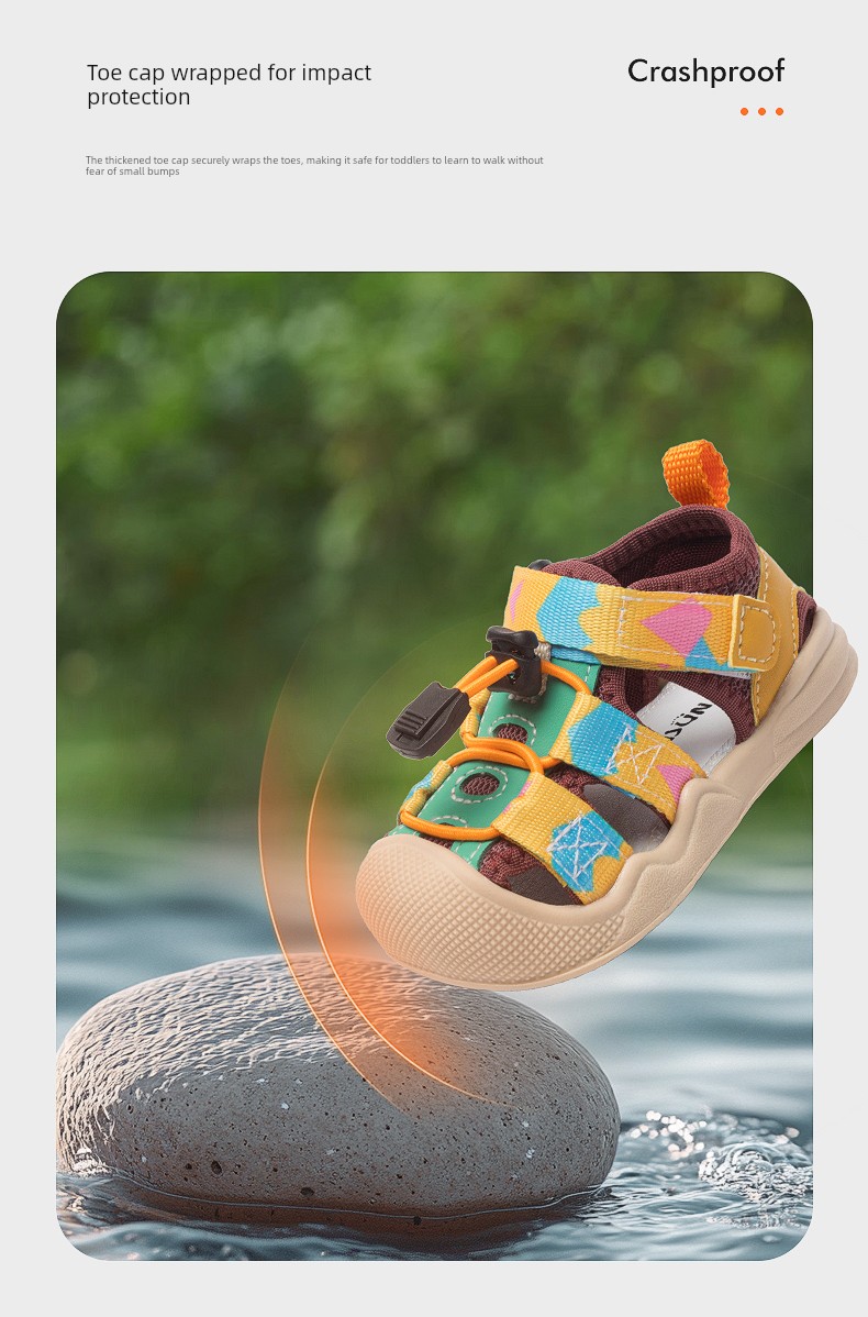 Baby Sandals Baby Boys' Toddler Shoes Summer Baby Sandals Soft Bottom Functional 1-3 Years Old Upstream Sandals Girls' Shoes — 6