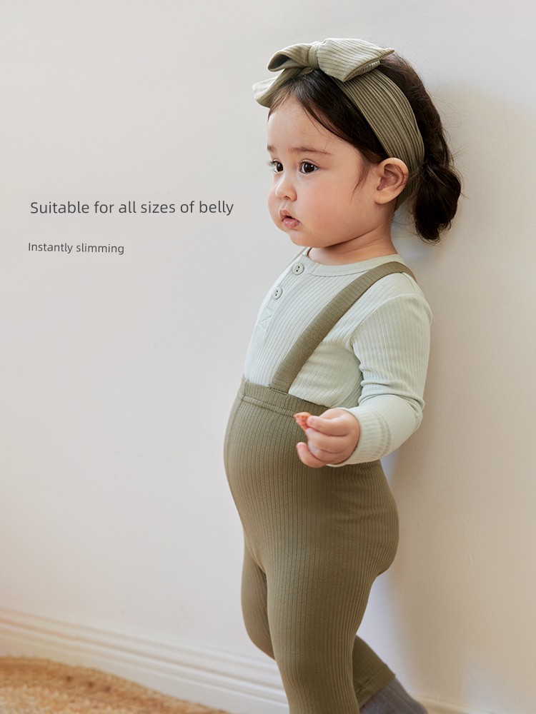 Koala Nose Baby Weighted Pants [Classic Basics·Fashionable and Versatile] Soft Belly-Protecting Pants Baby Overalls — 3