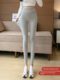 Leggings for women wearing spring and autumn thin large size gray cotton high waist tight slim autumn pants for nine-point feet trousers
