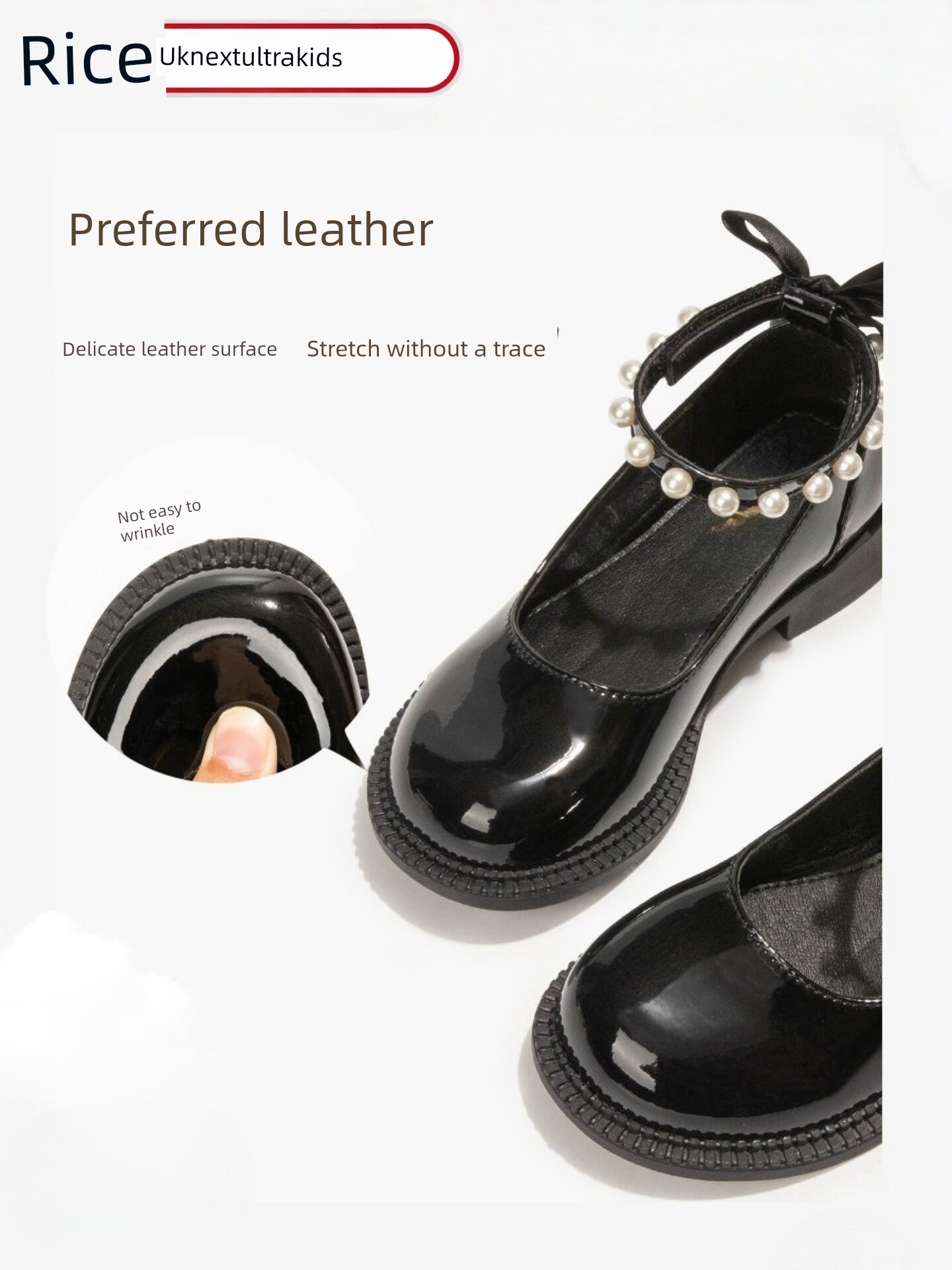 British Nu Children's High-Heeled Shoes for Girls, Princess Style, Suitable for Dresses, High-End Soft-Soled Beautiful Chunky Heel Performance Shoes for — 3