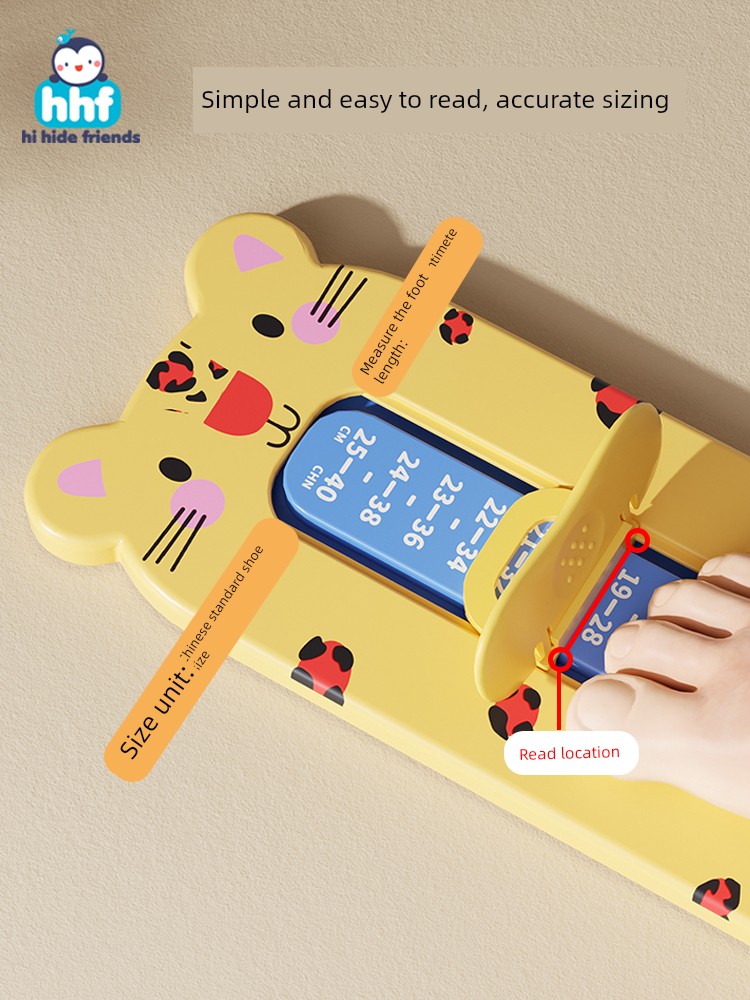 Baby Foot Measurer, Children's Accurate Foot Length Measuring Device, Infant Shoe Size Measuring Ruler, Kids' Home Shoe Measuring Tool — 2