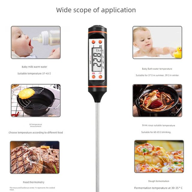 Thermometer Water Temperature Oil Temperature Special Kitchen Food Food Baking Measuring Meter Commercial Baby Milk Powder Water Temperature Meter