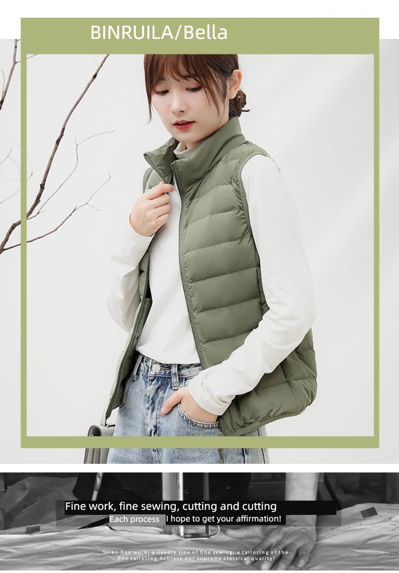 stand collar have cash less than that is registered in the accounts youth Big size light down Vest
