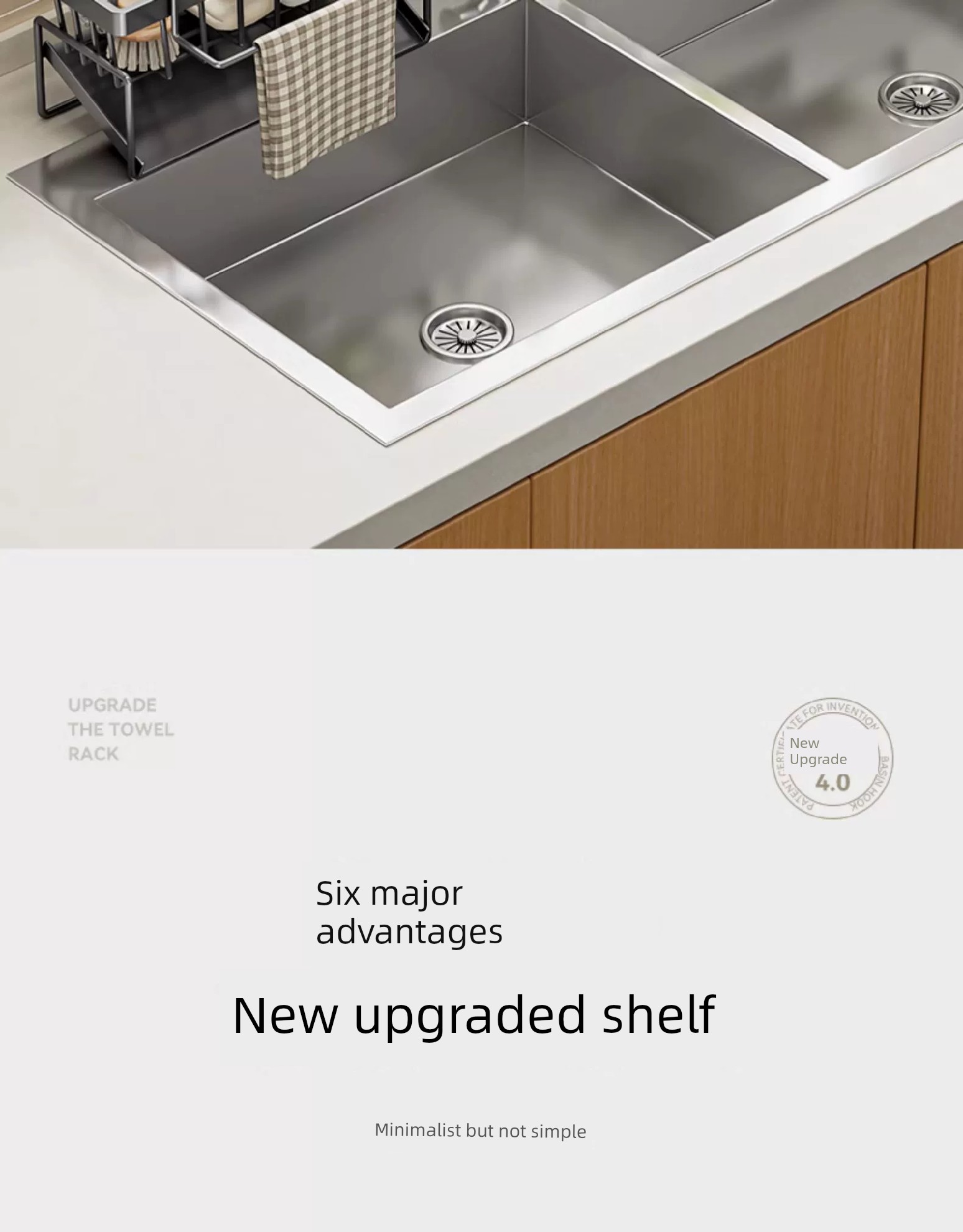kitchen rack rag storage drain rack punch-free household seasoning
