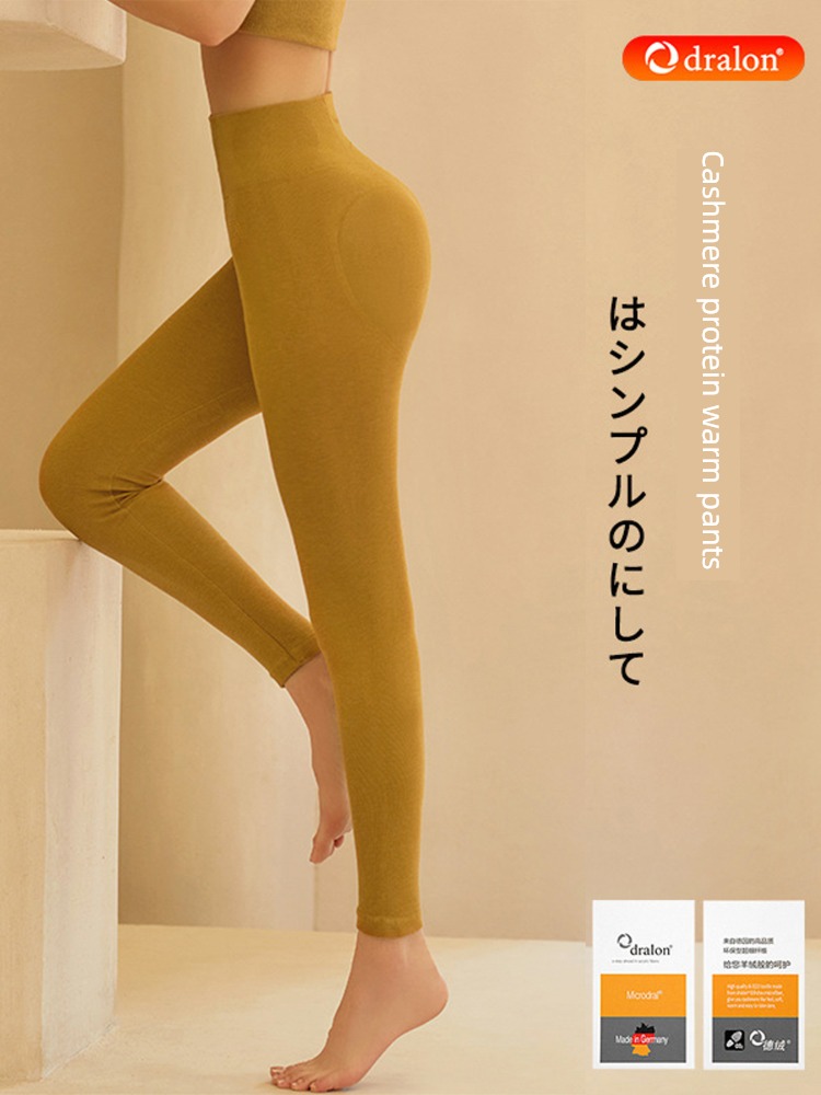 Autumn and winter Buttock lifting The abdomen Tight fitting wool Plush Leggings