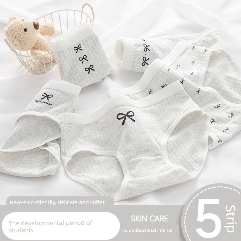 Girls' Underwear for Development Period, Pure Cotton for 12-Year-Old Girls, Junior High School Students, All-Cotton A-Class Girls' Triangle Briefs — 4